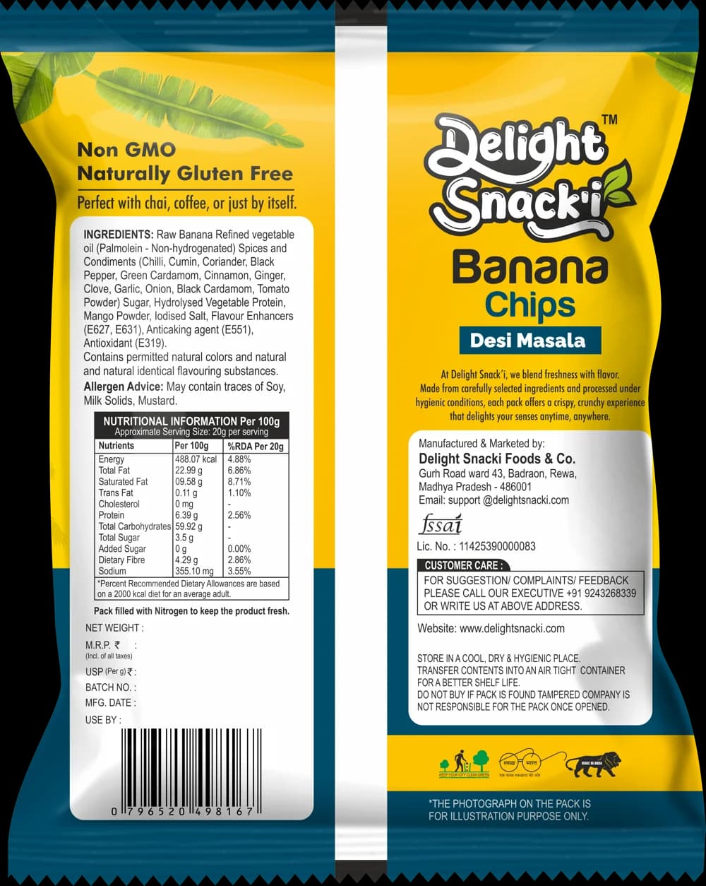 Desi Masala packet back