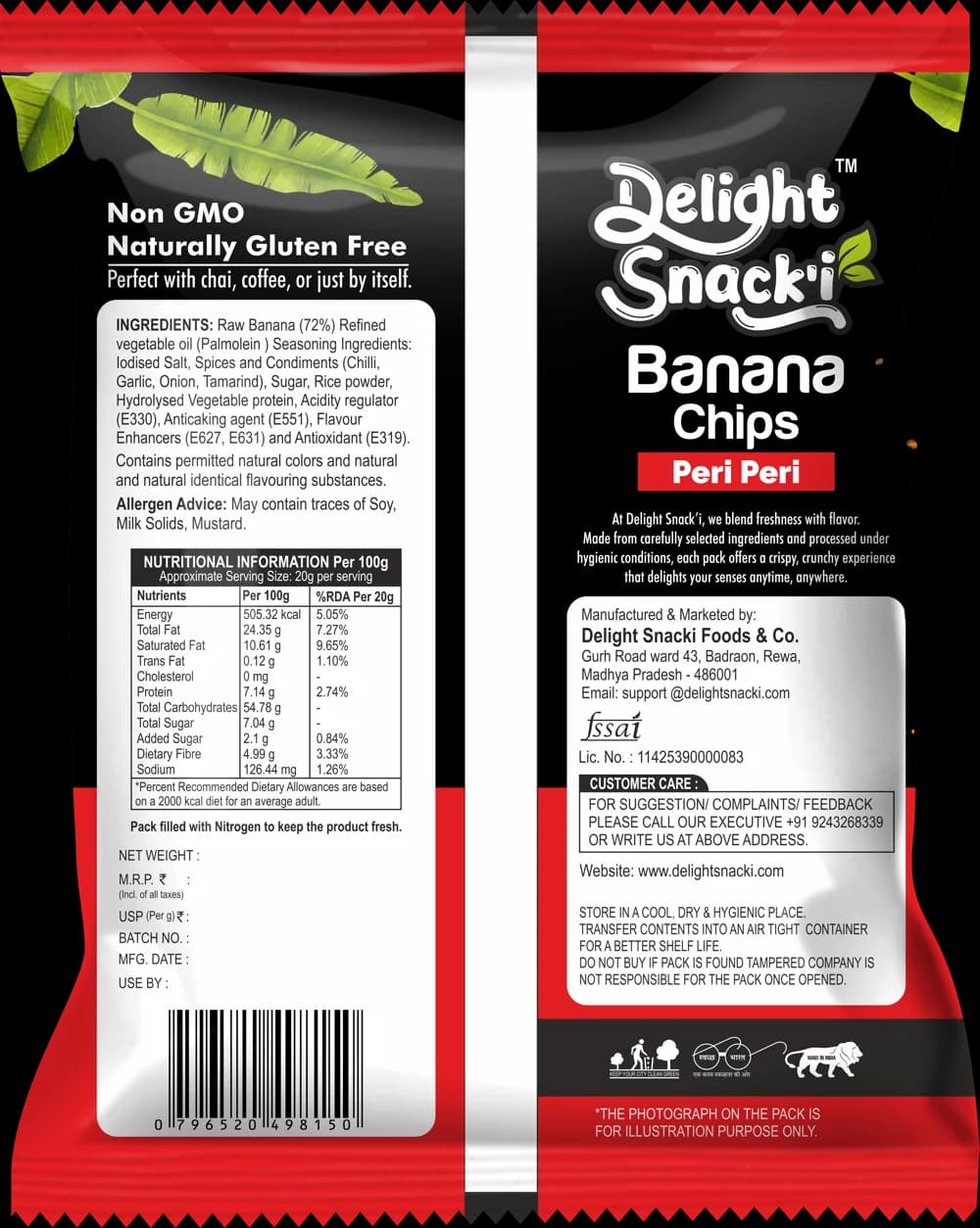 Peri Peri packet back